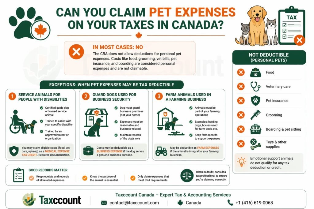Claim Pet Expenses on Your Taxes in Canada