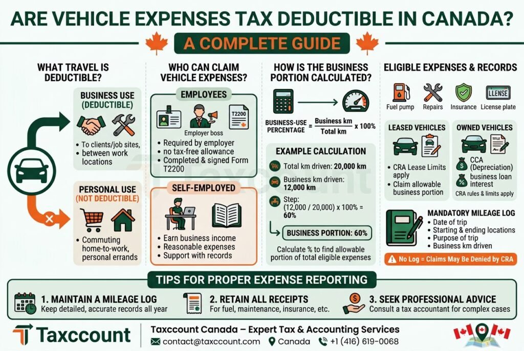 Vehicle Expenses Tax Deductible in Canada